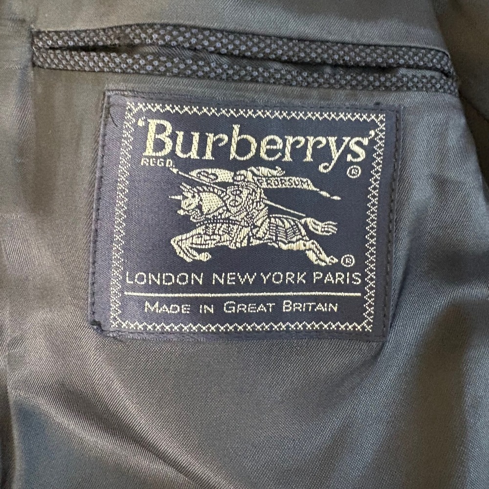 Vintage Burberry Prorsum Navy Blue Birdseye Blazer Suit Jacket Size 40 3 Button - Picture 5 of 15